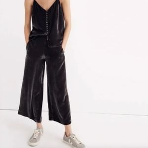 Madewell Velvet Gray crop pant XS